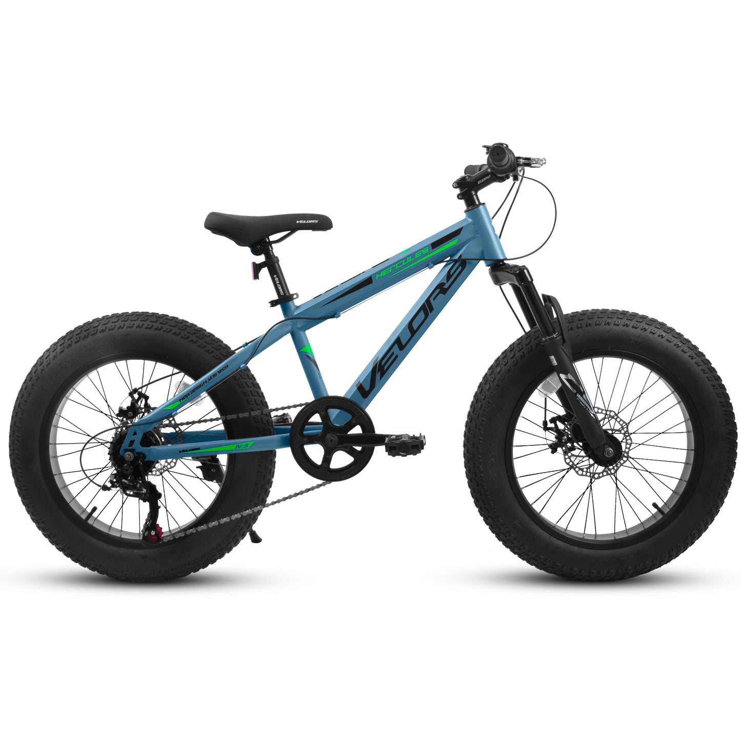 20 Inch Fat Tire Mountain Bike - 7 Speed, Dual Disc Brakes