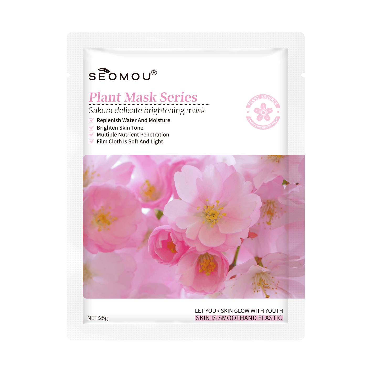 Cherry Blossom Face Mask 10-Pack - Facial Skincare Sheet Masks