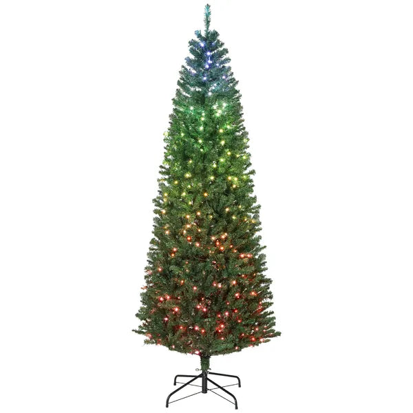 7ft Prelit Artificial Christmas Tree with LED Lights