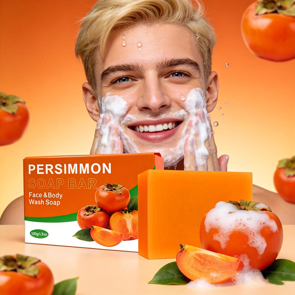 Rectangular Persimmon Soap Bar 100g - Natural Body Care