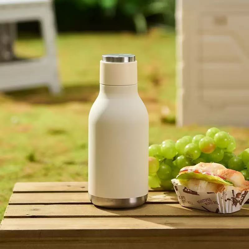 Cute Cartoon Pig Insulated Stainless Steel Cup - 450ml, Keeps Drinks Hot or Cold