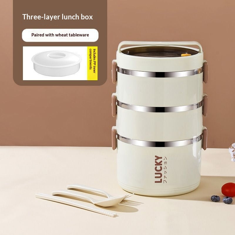 Stainless Steel Lunch Box Multi-Layer Food Container with Tools