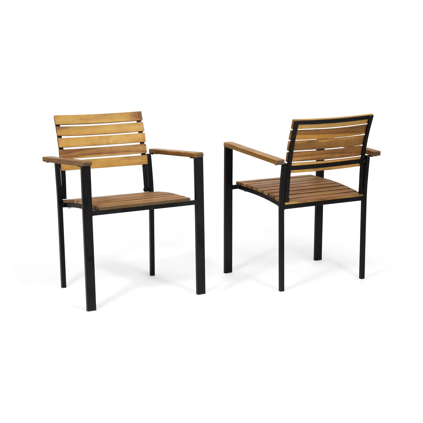 LARIS WOOD AND METAL CHAIR