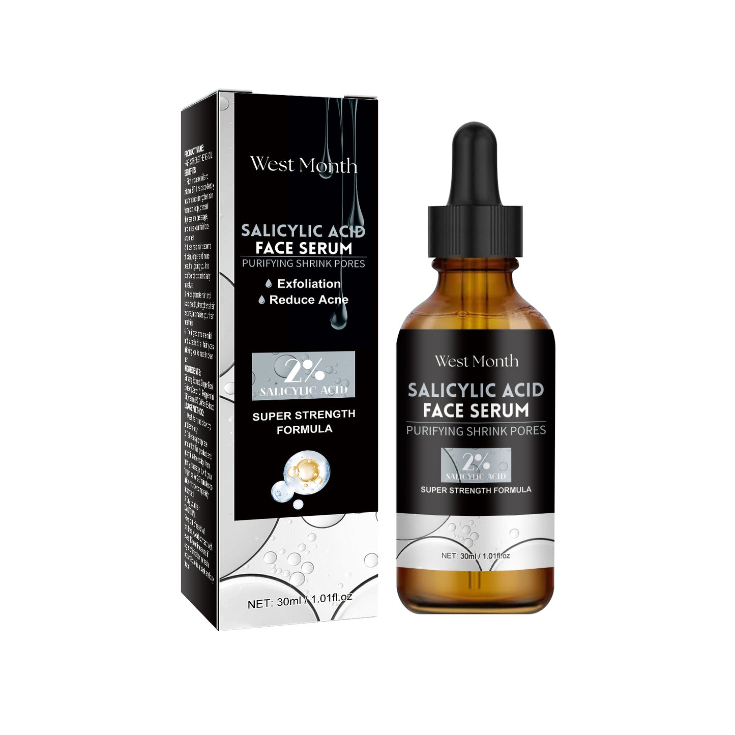 Salicylic Acid Facial Serum for Acne Repair and Oil Control - 30ml