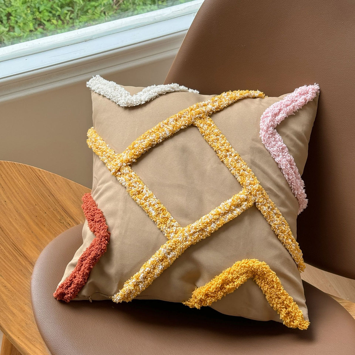 Bohemian Striped Tufted Pillow Cover 45x45cm - Light Luxury Home Decor