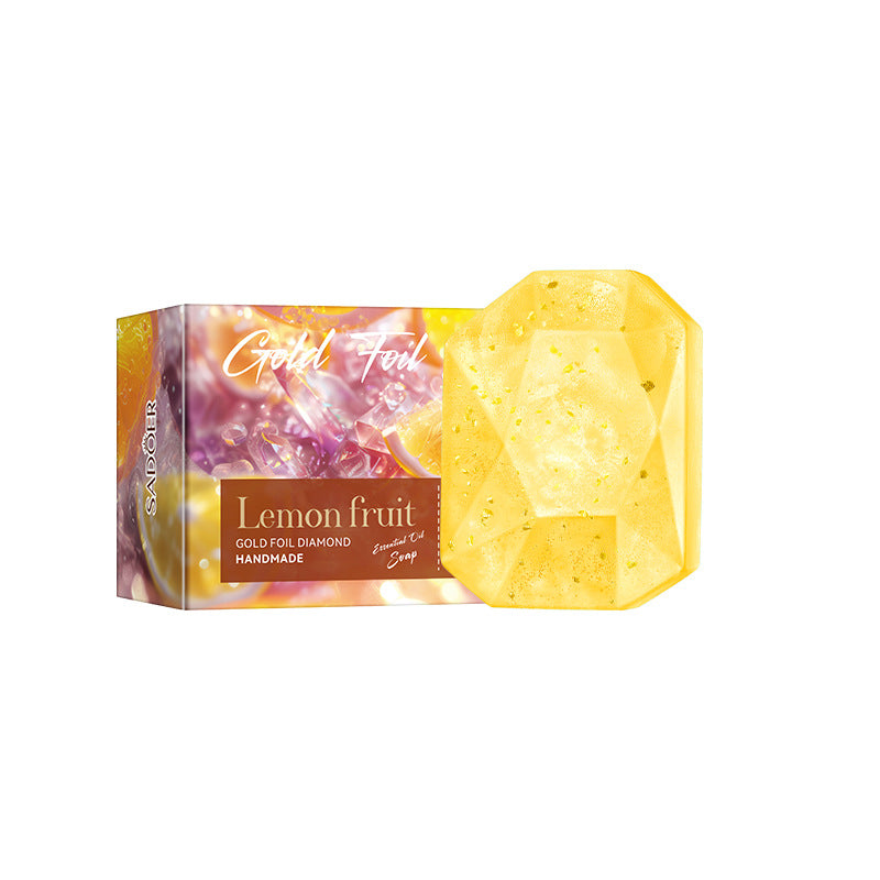 Rose Gold Foil Essential Oil Soap - 100g Natural Fragrance & Gentle Cleansing