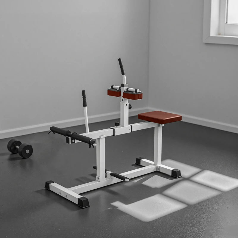 Adjustable Seated Calf Raise Machine - Brown Steel Gym Equipment