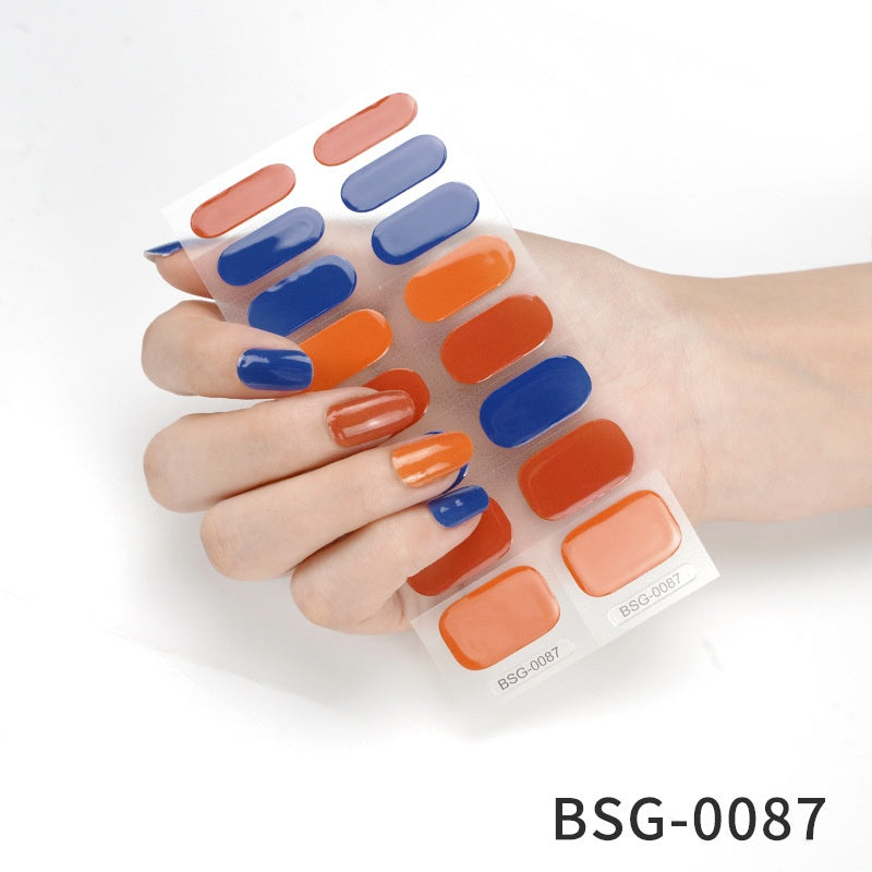 Semi-Cured Nail Stickers - 3D UV Gel Nail Art Set
