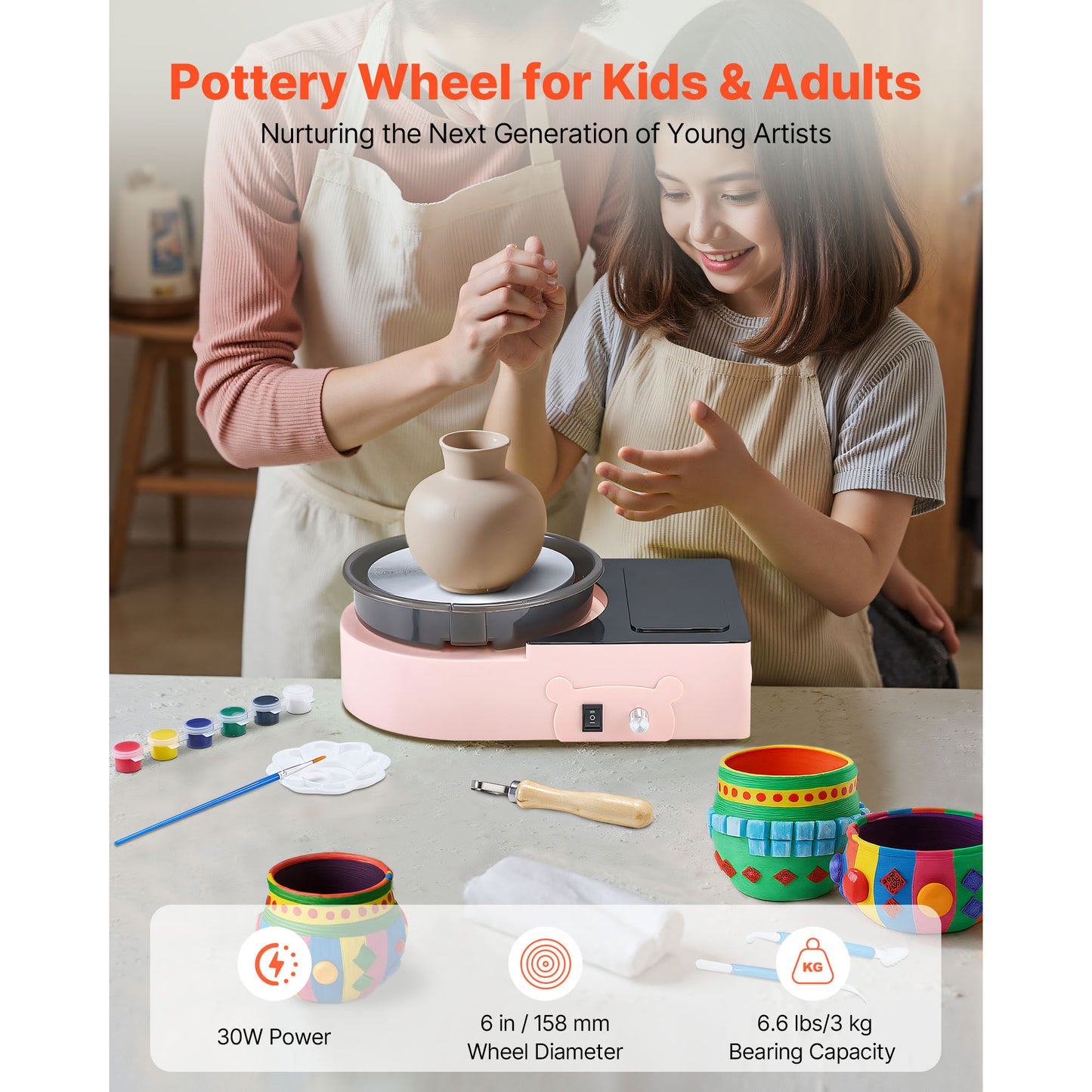 Pottery Wheel for Kids and Adults - Multicolored