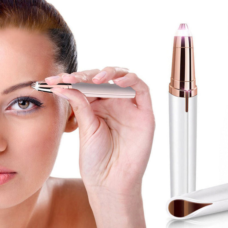 Eyebrow Hair Remover Pen - Electric Trimmer with LED Light