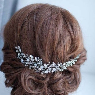 Bridal Pearl Hair Comb Wedding Hair Accessory with Silver or Gold Iron Wire
