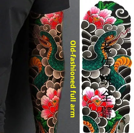 Waterproof Arm Tattoo Stickers for Men Women - Long-lasting Flower Designs