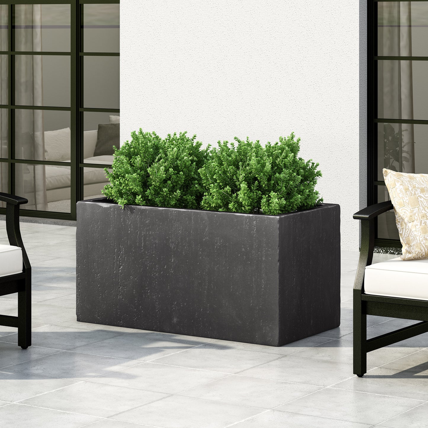 OUTDOOR LARGE SQUARE MGO PLANTER 35L