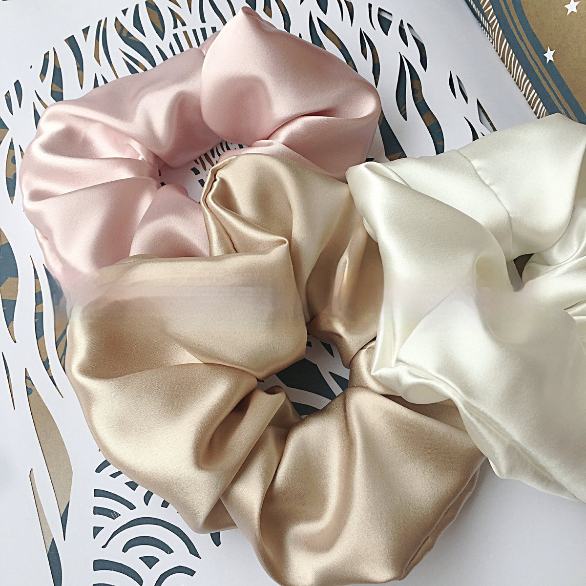 Silk Hair Ties - 100% Mulberry Silk, 6cm Wide