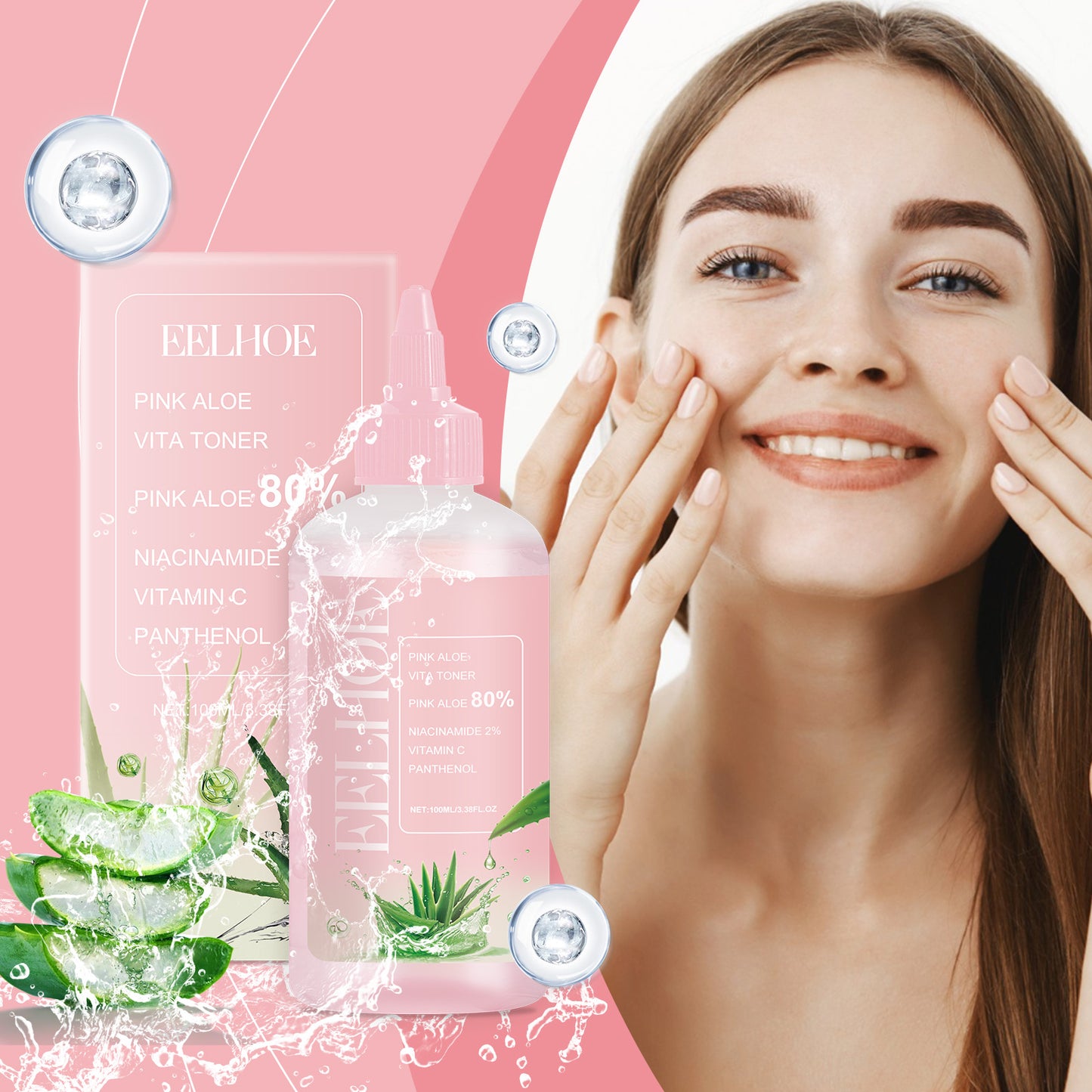 Aloe Vera Soothing Facial Toner - Hydrating & Brightening Skin Care 100ml