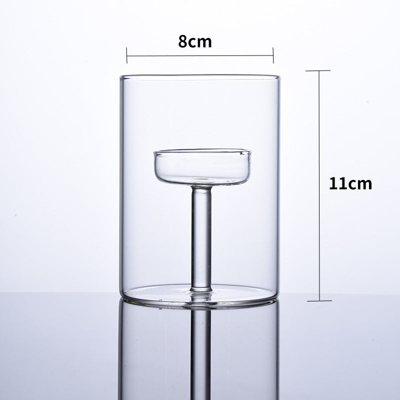 Glass Candlestick Set Handmade Borosilicate Holiday Decor - Multiple Sizes