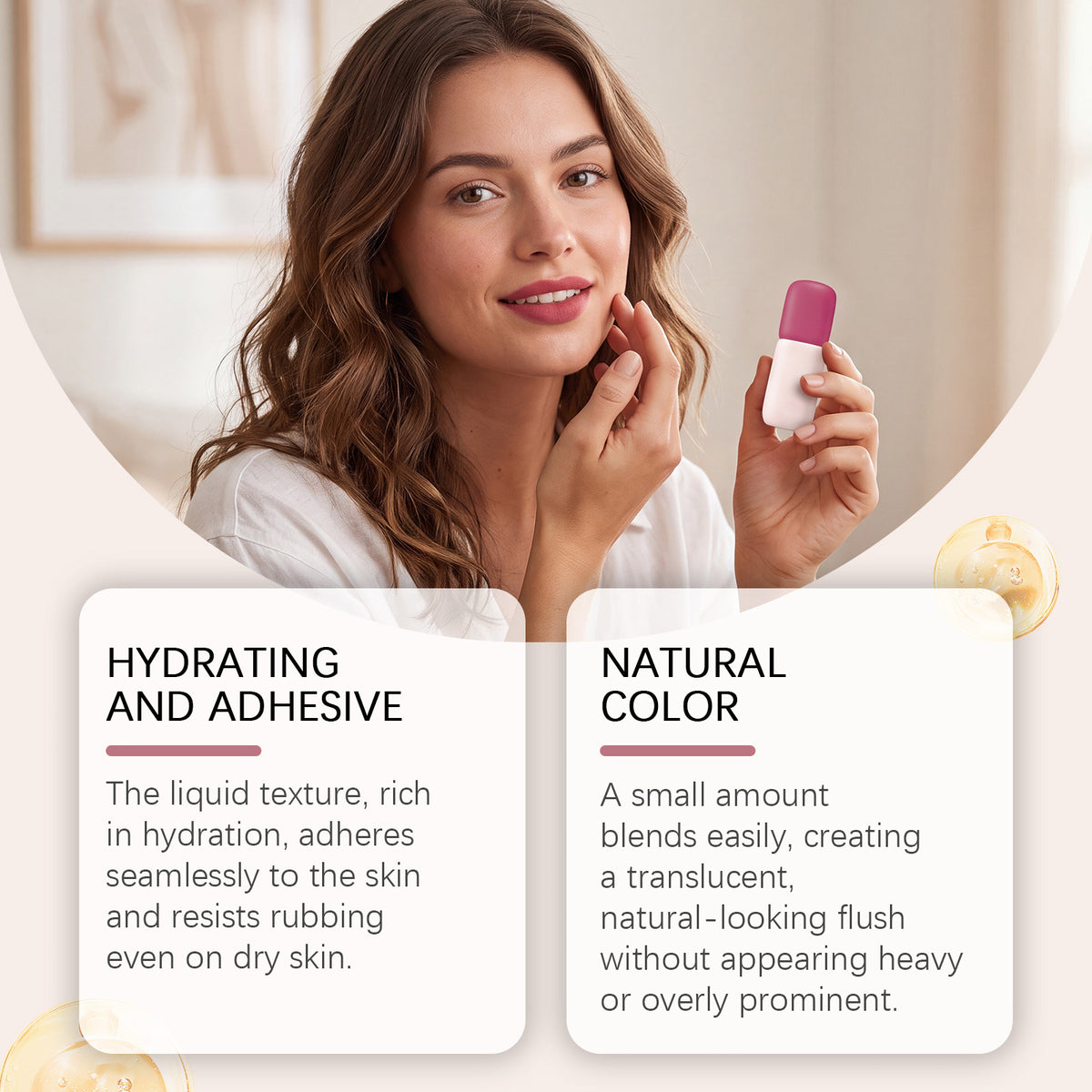 Matte Lip Glaze & Blush Dual-Use Makeup