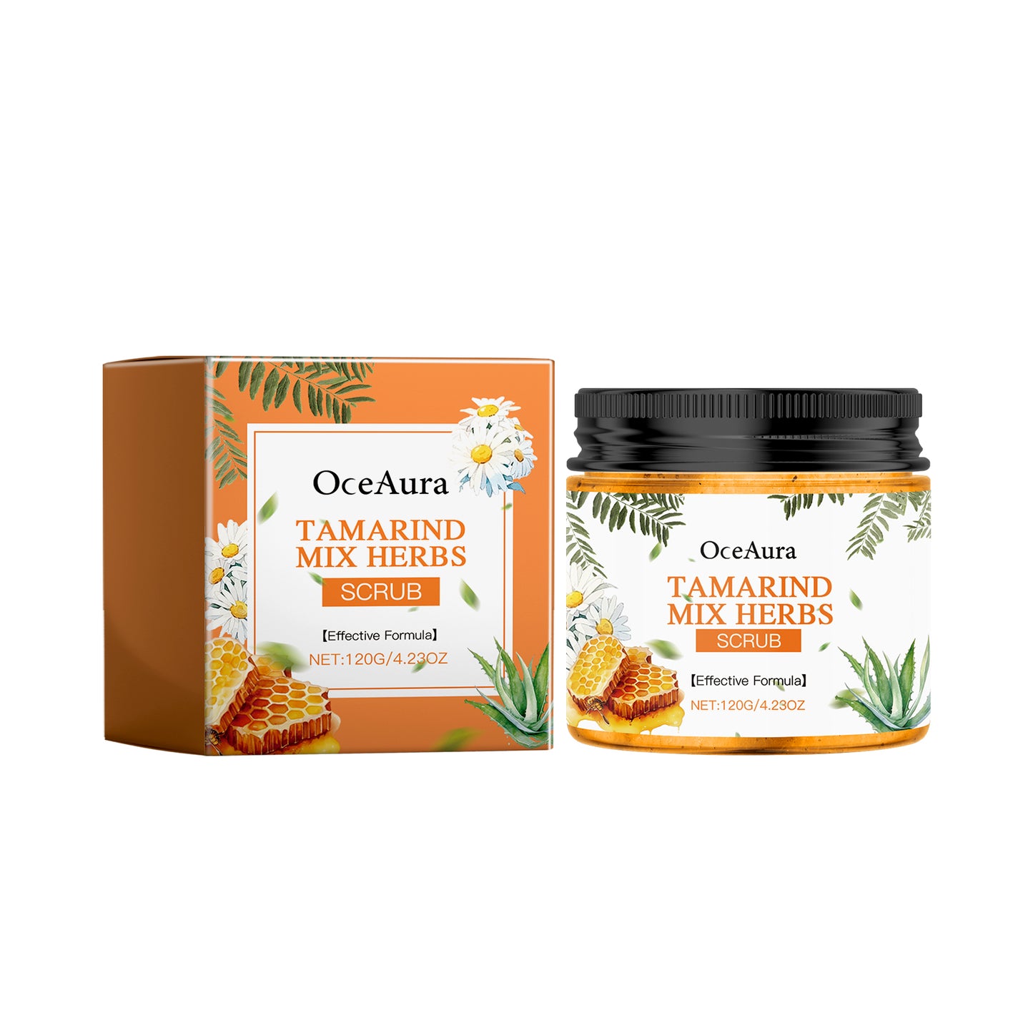 Tamarind Herbal Body Scrub - Exfoliating Skin Care with Oat & Honey Extract