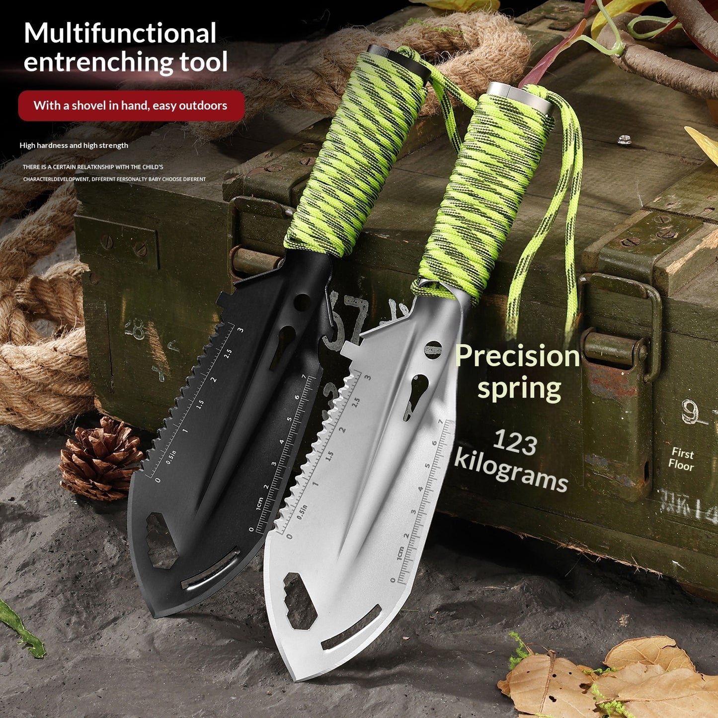 Multi-Functional Portable Gardening & Outdoor Self-Defense Shovel