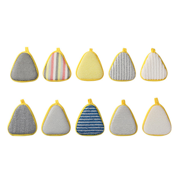 Cheese-Shaped Sponge Wipe Set - Non-Stick Tarp and Cleaning Sponges, 3 Pieces