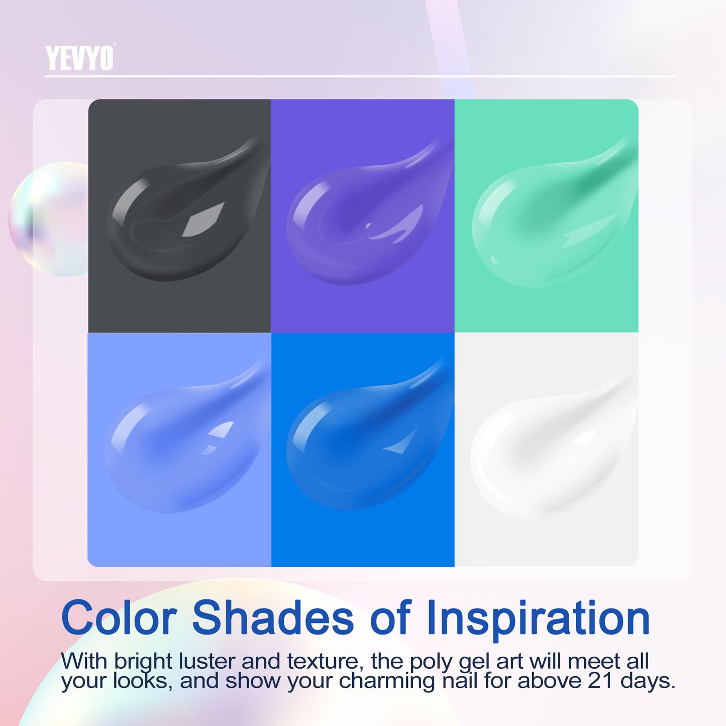 6-Color Polygel Nail Extension Kit with UV Lamp & Complete Starter Tools