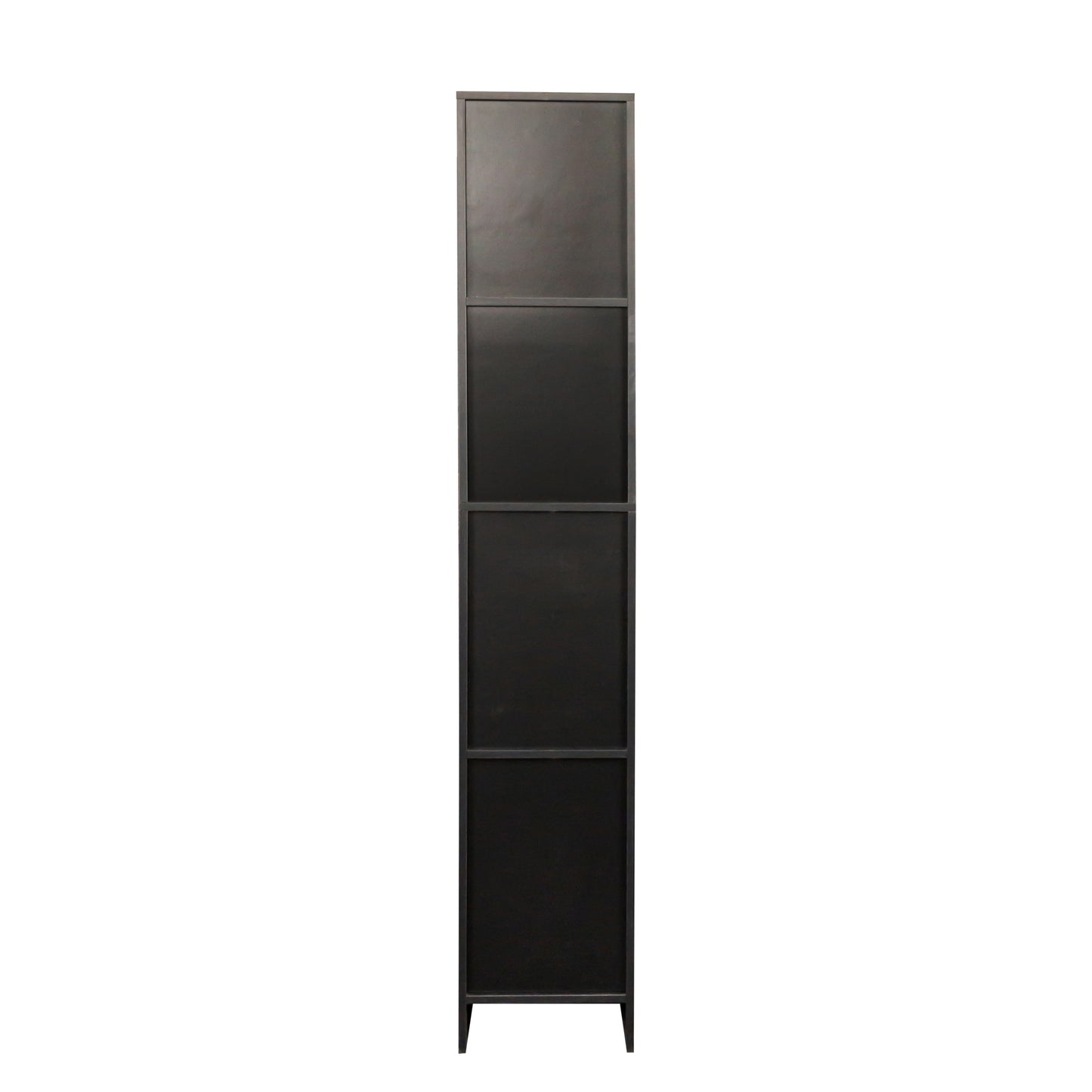 Freestanding Storage Cabinet with Adjustable Shelves - Black
