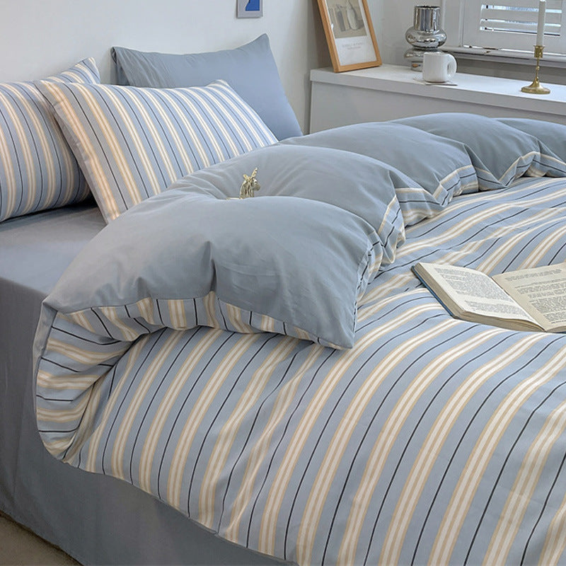 Pure Cotton Four-Piece Quilt Cover Set - Multiple Sizes & Patterns