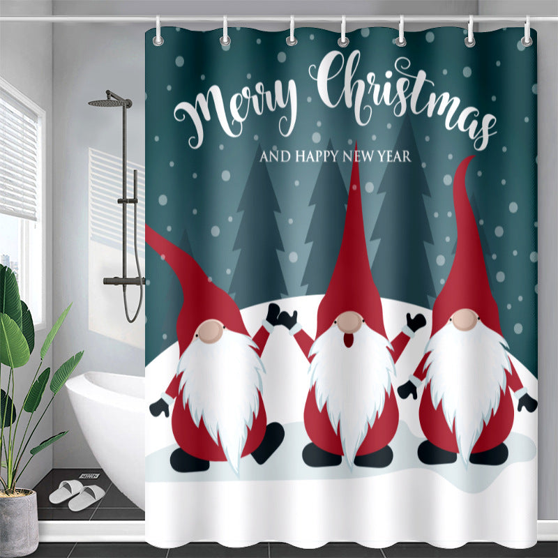 Waterproof Polyester Shower Curtain - Mildew Resistant, Multiple Sizes & Styles