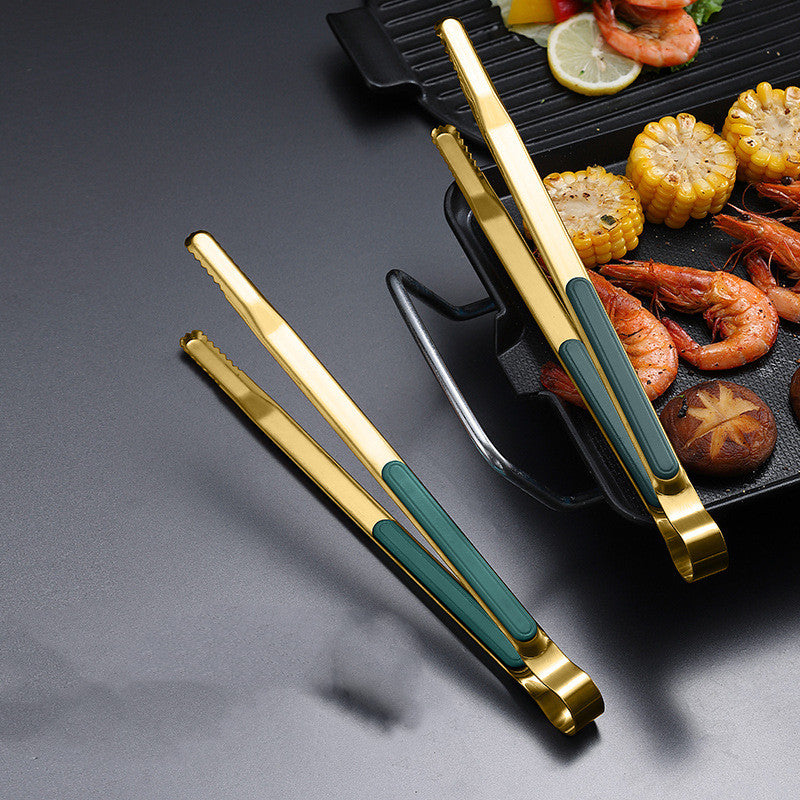 Korean Stainless Steel Barbecue Tongs - Multiple Sizes, Korean Style Grill Utensils