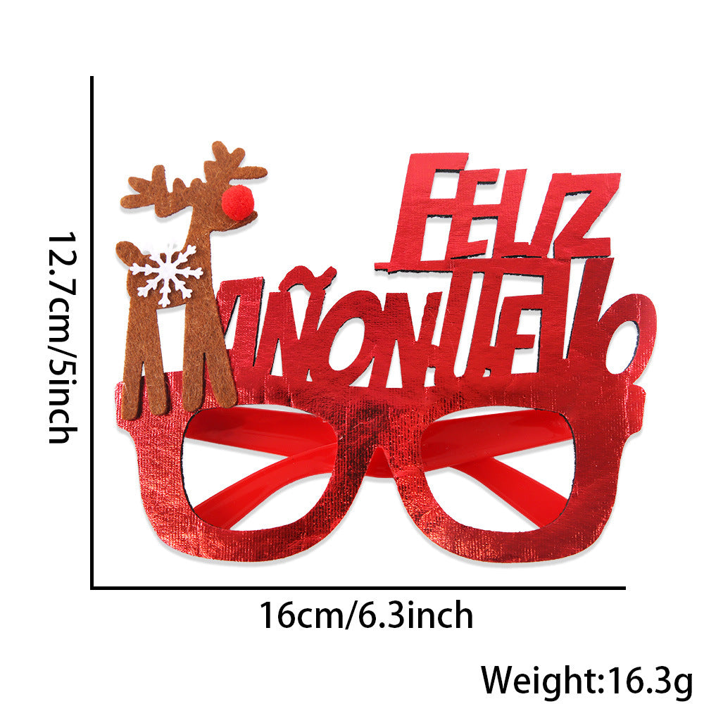 Christmas Snowflake Glasses - Festive Party Props for Holiday Celebration