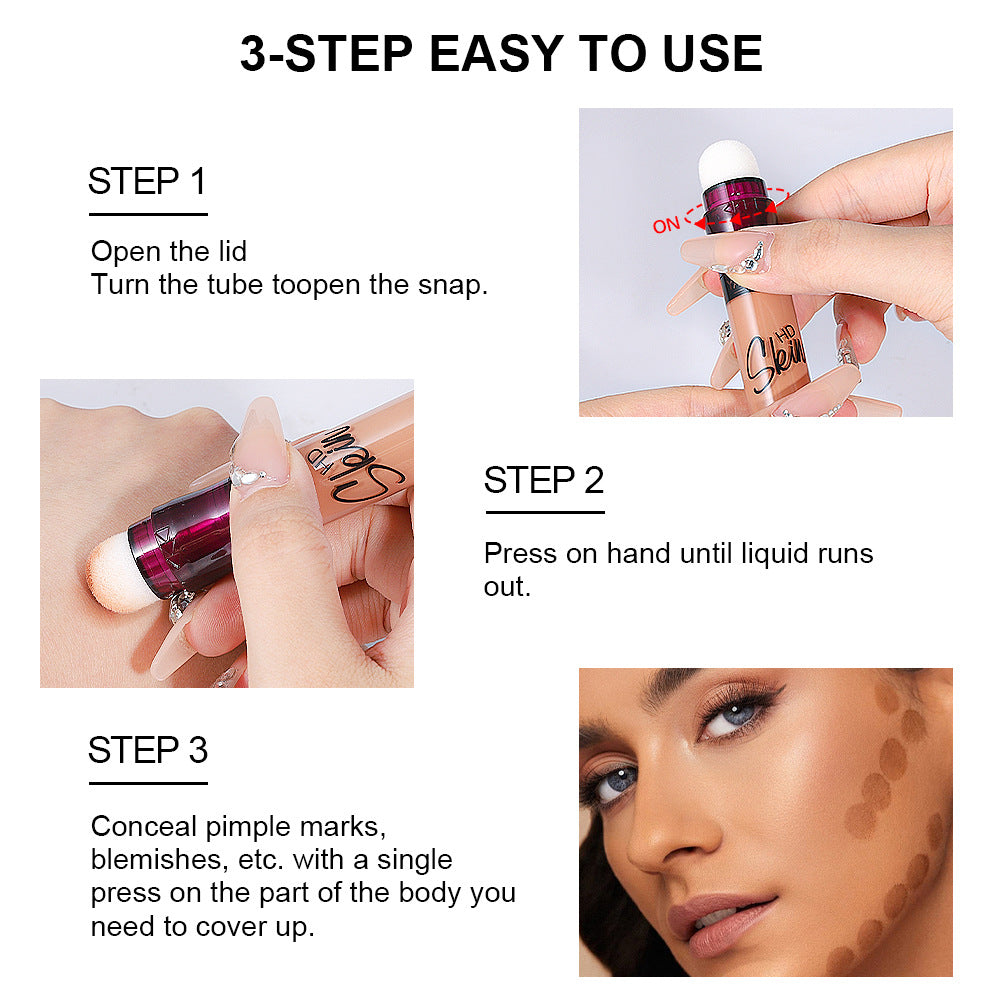Liquid Foundation Concealer Makeup Set - Moisturizing Brightening, Waterproof, Multiple Colors