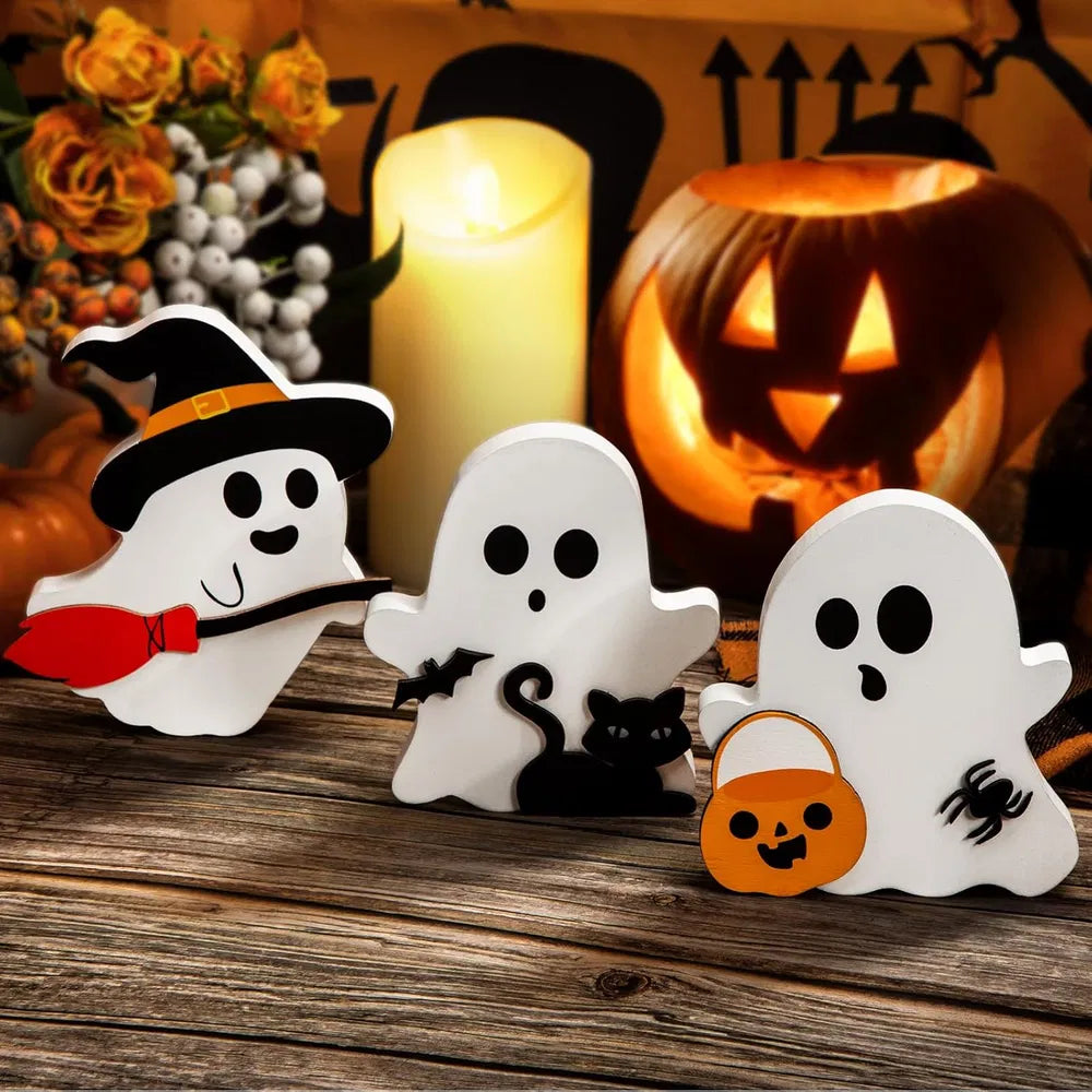 Halloween Wooden Tiered Tray Decor - Set of 3 Signs