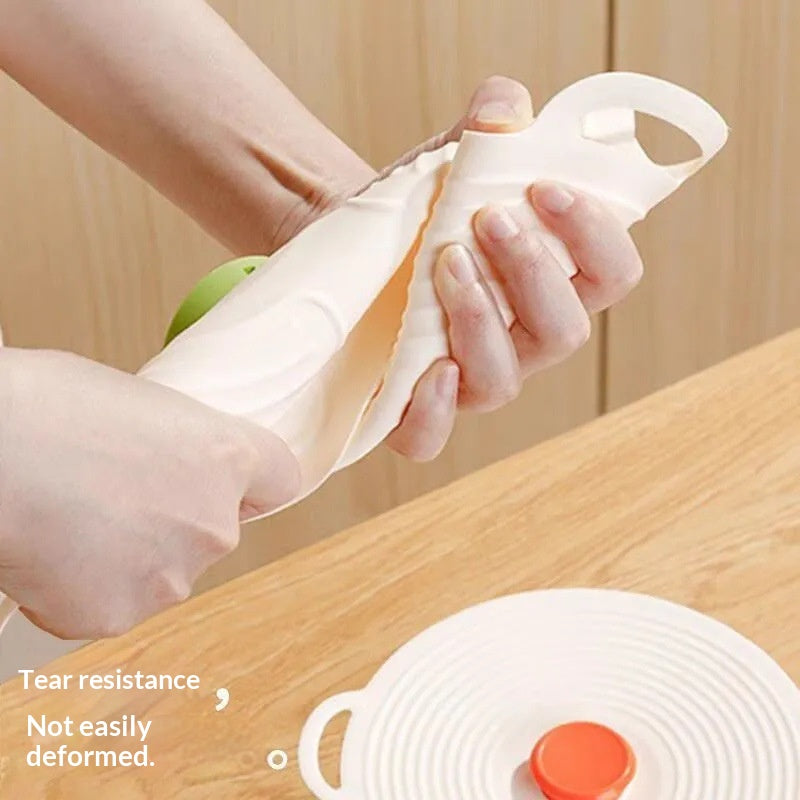 High-Temperature Resistant Foldable Microwave Pot Lid Splash Guard - Hangable Silicone Cover