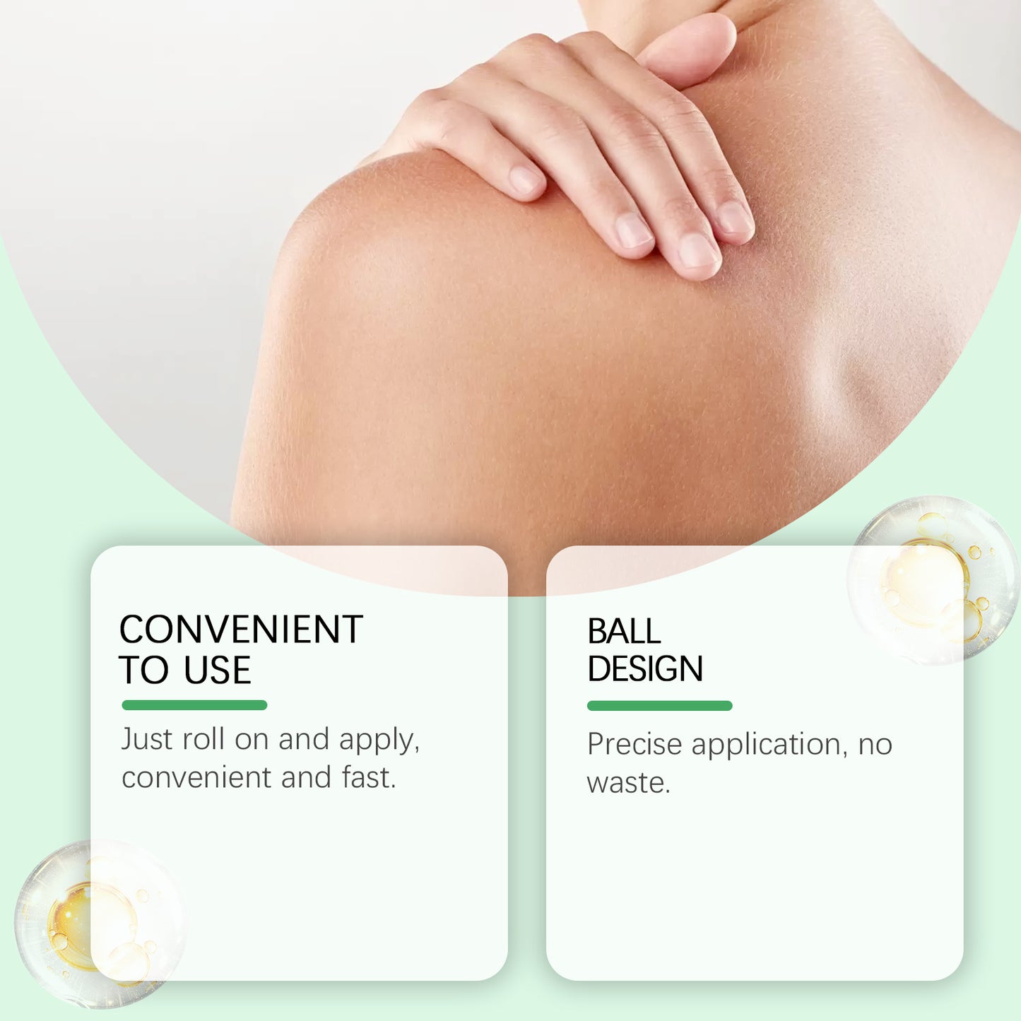 Castor Oil Body Moisturizer with Roller Ball Applicator - 30ml