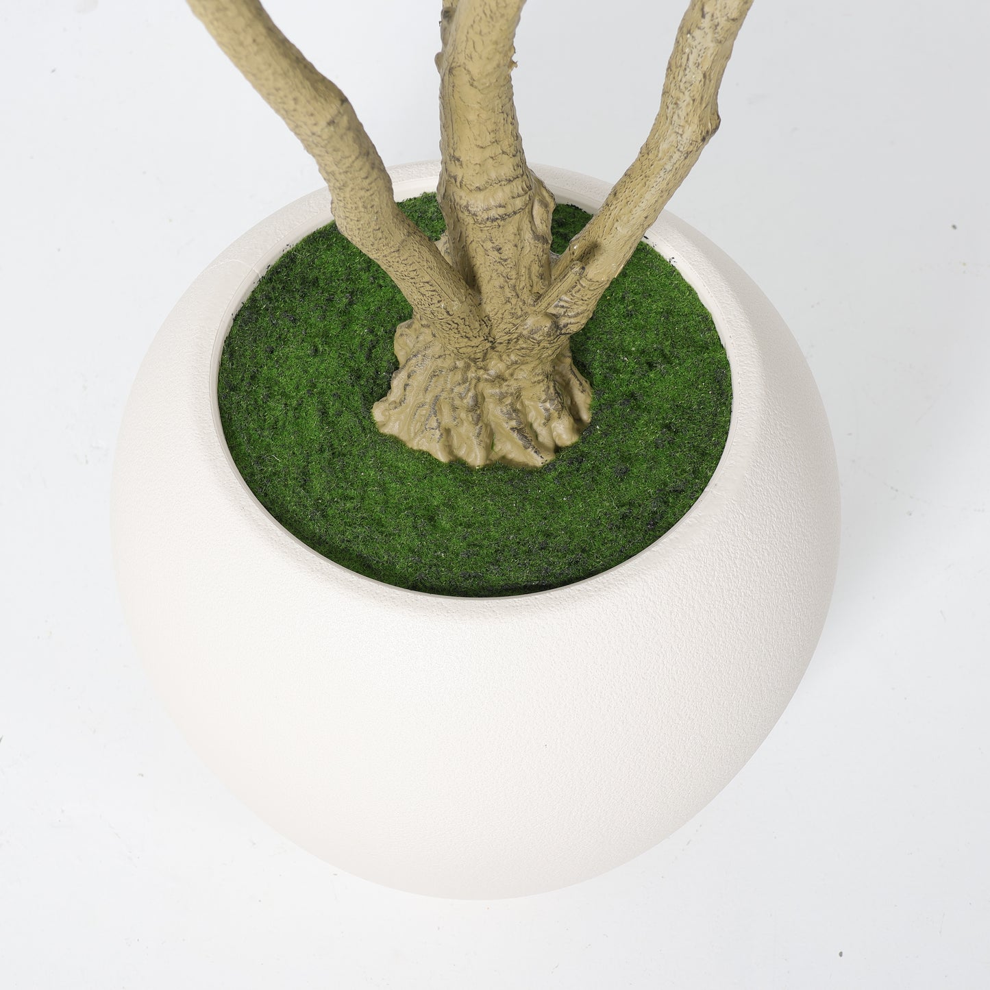 8FT Artificial Olive Tree with Modern White Planter - Indoor & Outdoor