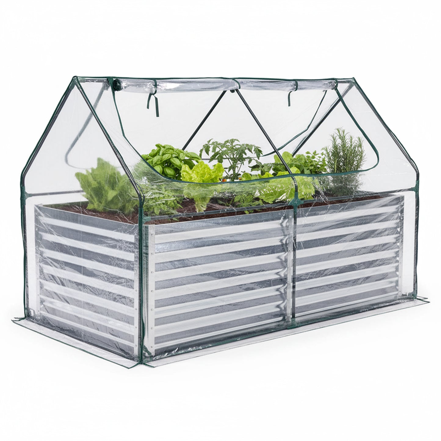 Greenhouse with Double Zipper Doors Waterproof UV Protection for Flowers, Vegetables & Herbs - Multiple Sizes