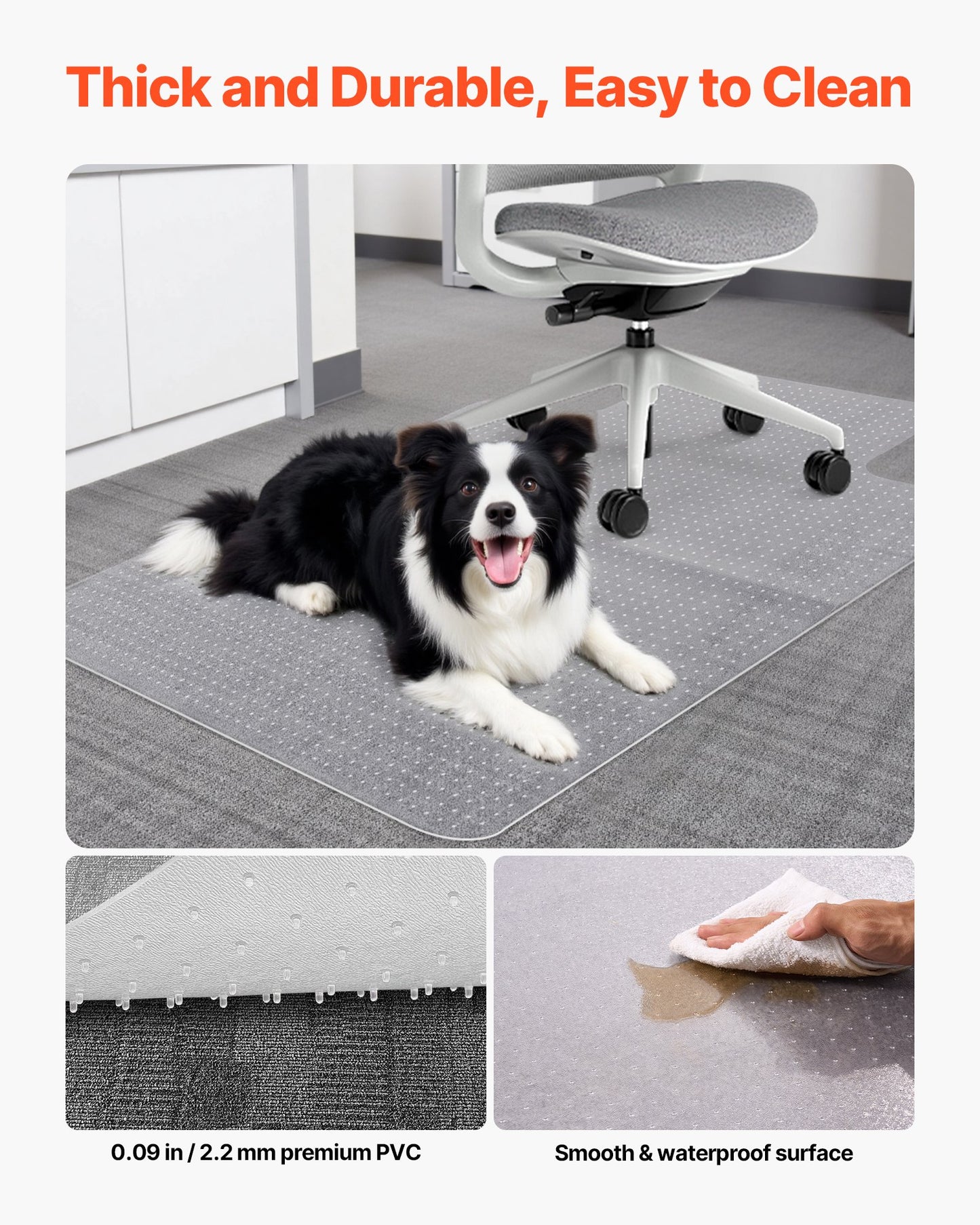 36x48 Inch Chair Mat for Carpet - Non-Slip Office Mat