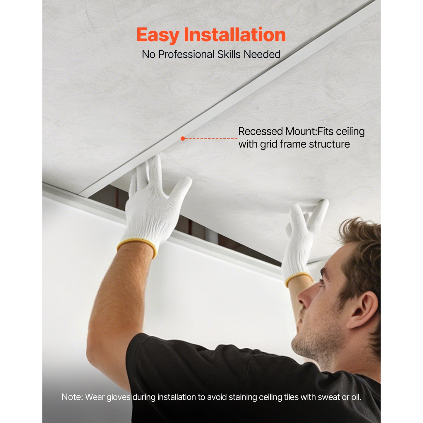 24x48 Inch PVC Ceiling Tiles - Water-Resistant Drop Ceiling Panels White Marble