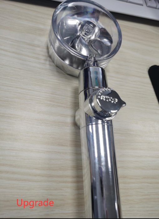 High Pressure Turbo Shower Head with Water Saving Feature & 360° Fan Extension