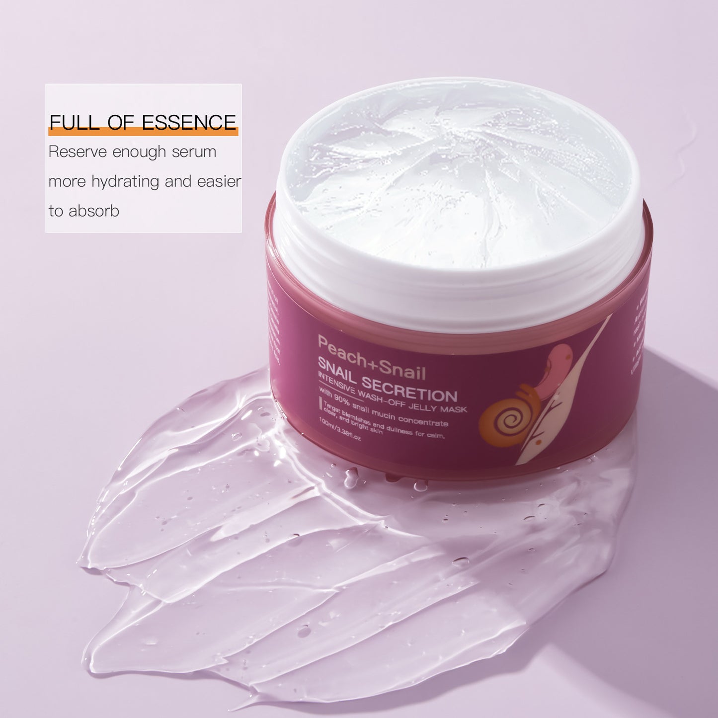 Snail Jelly Moisturizing Facial Mask 100ml - Hydrating Skin Care