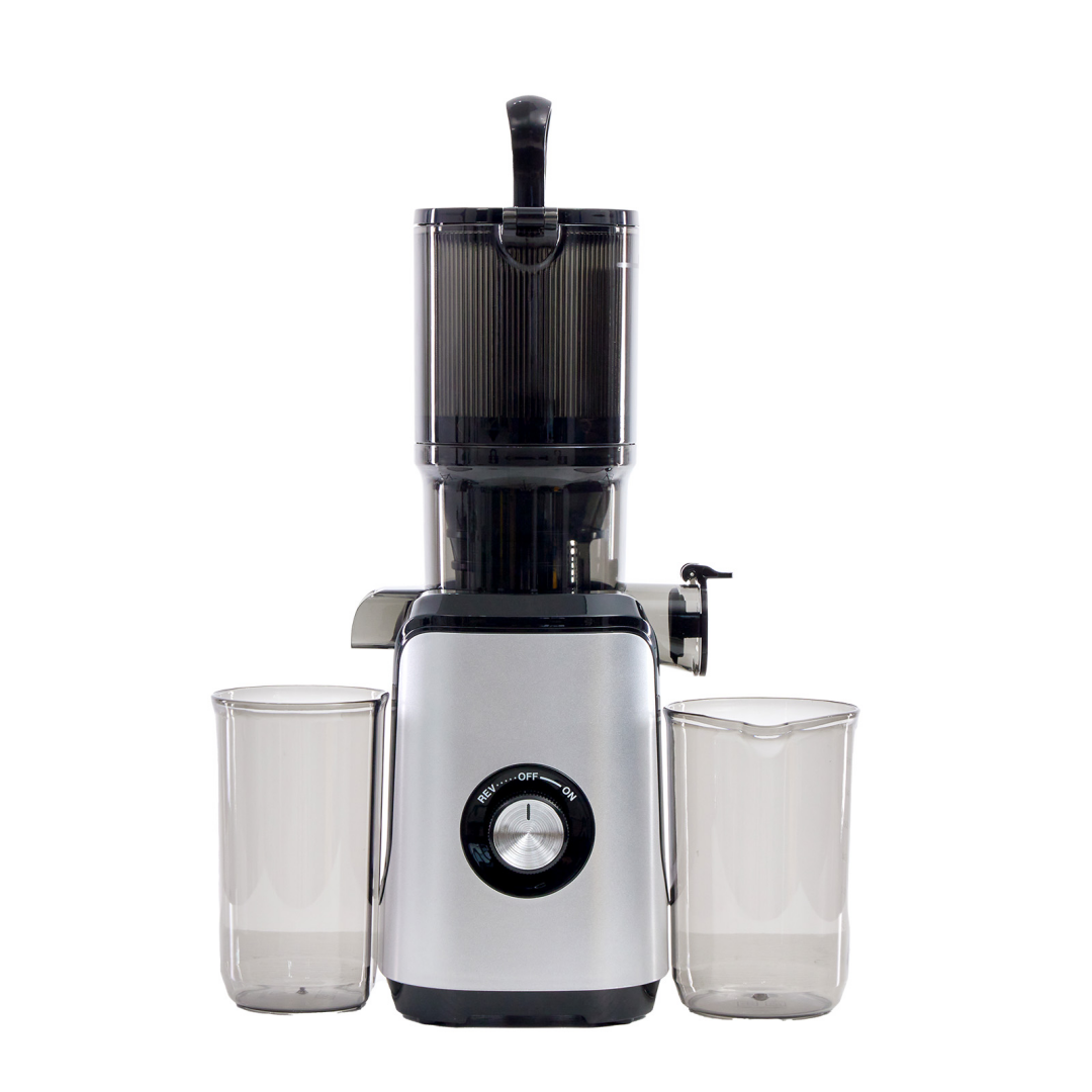 Cold Juicer with Wide Feeding Trough for Whole Fruits & Vegetables - Silver