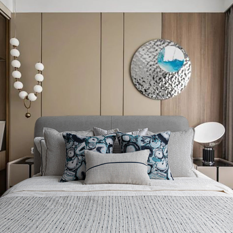 Handmade Tassel Cotton Linen Bed Pillowcase & Decor Bed Flag Set
