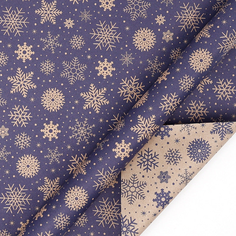 Double-Sided Kraft Paper Roll for Gift Wrapping - Christmas & Holiday Decoration