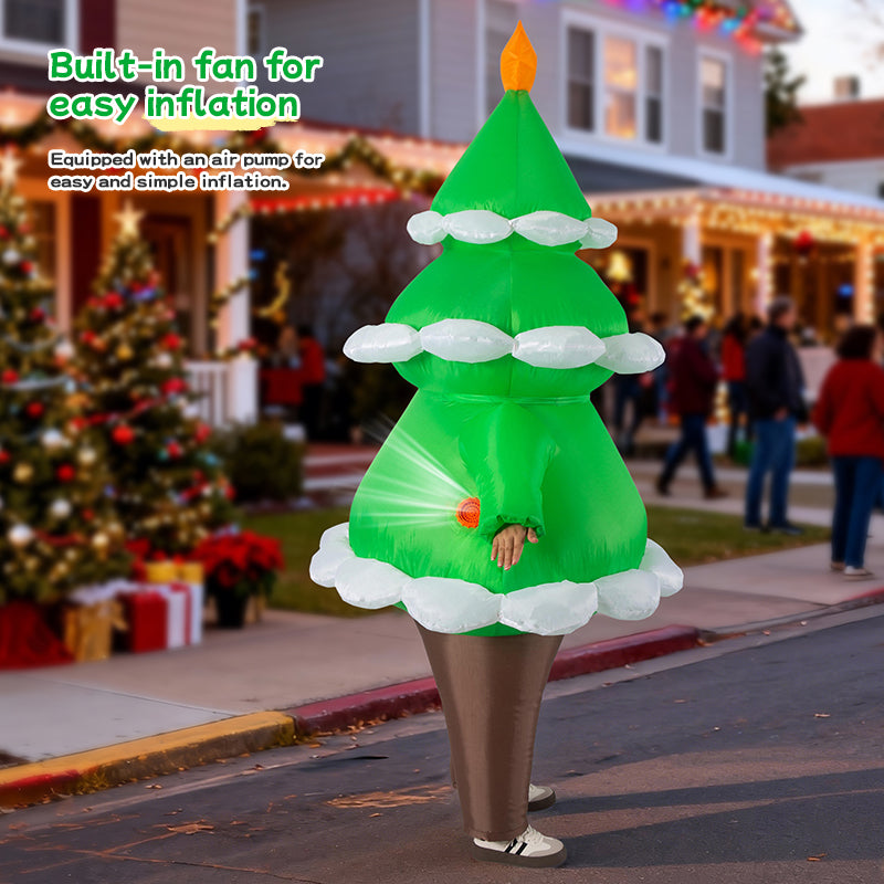 Christmas Tree Inflatable Costume - Green Holiday Costume for Parties & Events