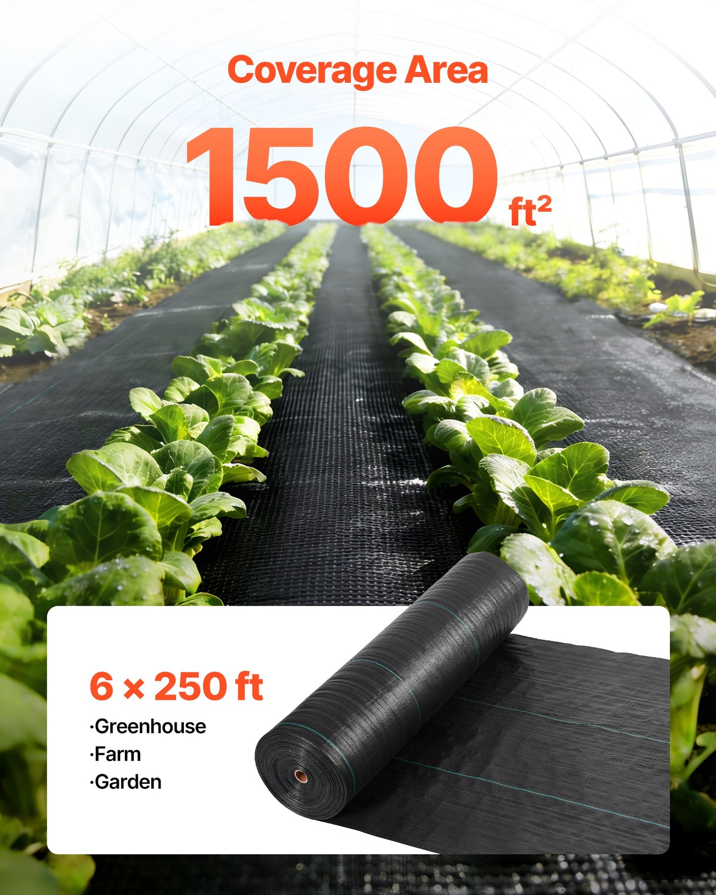 Heavy Duty Landscape Fabric 6x250 ft Black Weed Barrier Ground Cover Garden Mat