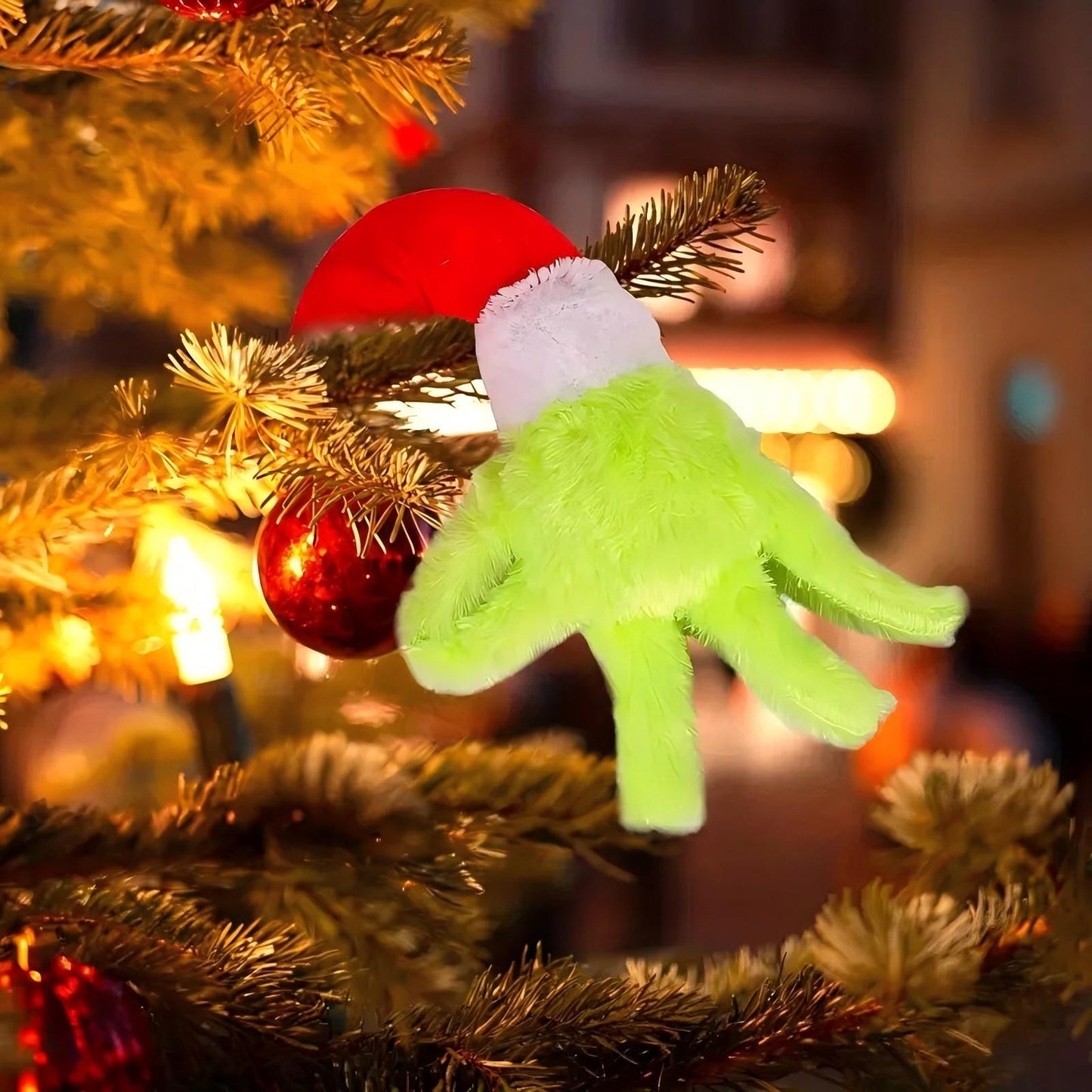 Grinch Green Monster Arm Doll Ornament - Christmas Tree Decoration