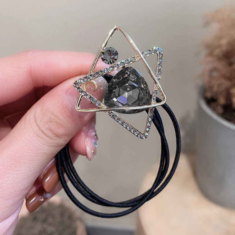 Geometric Rhinestone Hair Rope with Multiple Colors