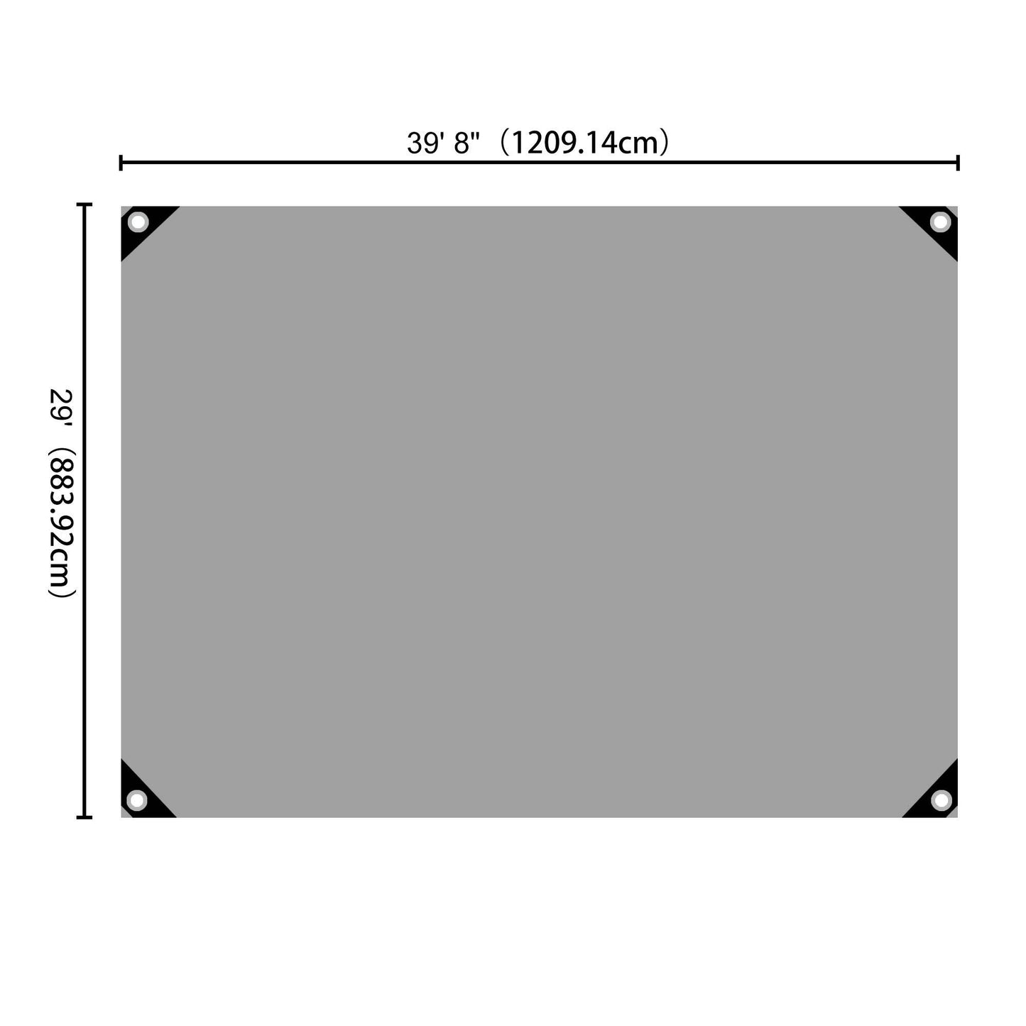 Heavy Duty Poly Tarp 30x40ft Waterproof UV-Resistant Silver Black Shelter Cover
