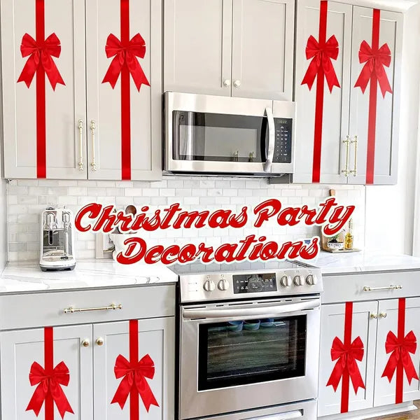18 Pcs Large Red Christmas Ribbons & Bows - 8x40 Inches
