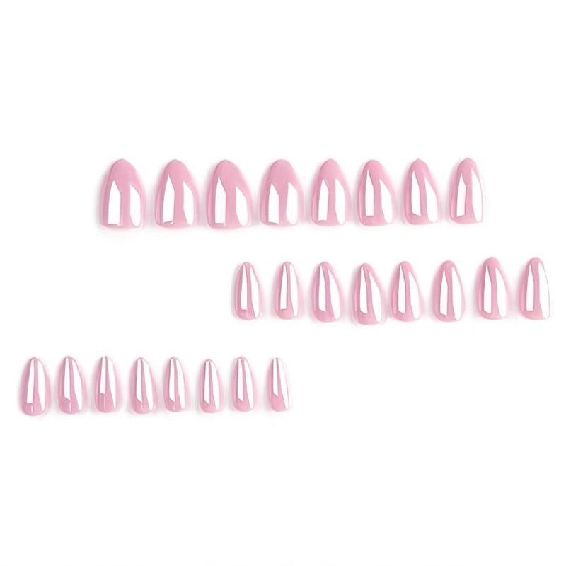 24-Piece Aurora Long Press-On Nails - Square Fake Nail Tips